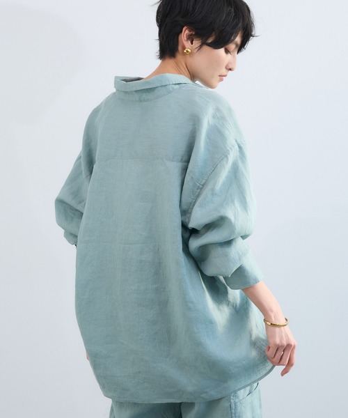 BARNYARDSTORM（バンヤードストーム）の「【『BABALOG』YouTubeご紹介アイテム】BARNYARDSTORM / リネンワイドシャツ / ハンドウォッシャブル【WEB限定サイズL】（シャツ/ブラウス・レディース・イエロー/セージグリーン/ベージュ/ホワイト・L/M/S）」の18枚目の写真