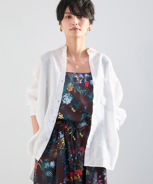 BARNYARDSTORM（バンヤードストーム）の「【『BABALOG』YouTubeご紹介アイテム】BARNYARDSTORM / リネンワイドシャツ / ハンドウォッシャブル【WEB限定サイズL】（シャツ/ブラウス・レディース・イエロー/セージグリーン/ベージュ/ホワイト・L/M/S）」の14枚目の写真