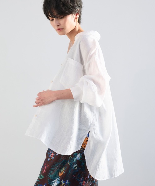 BARNYARDSTORM（バンヤードストーム）の「【『BABALOG』YouTubeご紹介アイテム】BARNYARDSTORM / リネンワイドシャツ / ハンドウォッシャブル【WEB限定サイズL】（シャツ/ブラウス・レディース・イエロー/セージグリーン/ベージュ/ホワイト・L/M/S）」の15枚目の写真