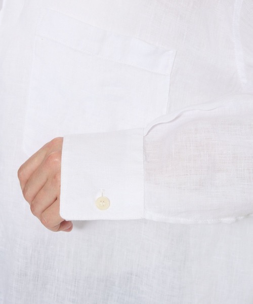 BARNYARDSTORM（バンヤードストーム）の「【『BABALOG』YouTubeご紹介アイテム】BARNYARDSTORM / リネンワイドシャツ / ハンドウォッシャブル【WEB限定サイズL】（シャツ/ブラウス・レディース・イエロー/セージグリーン/ベージュ/ホワイト・L/M/S）」の5枚目の写真