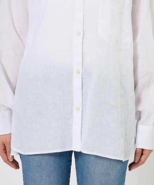 BARNYARDSTORM（バンヤードストーム）の「【『BABALOG』YouTubeご紹介アイテム】BARNYARDSTORM / リネンワイドシャツ / ハンドウォッシャブル【WEB限定サイズL】（シャツ/ブラウス・レディース・イエロー/セージグリーン/ベージュ/ホワイト・L/M/S）」の8枚目の写真