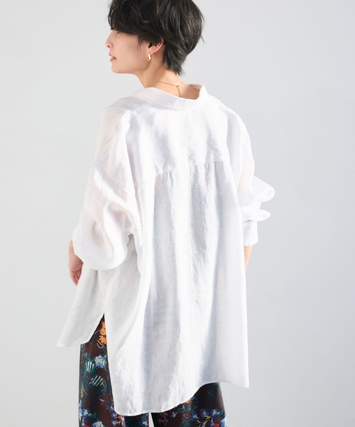 BARNYARDSTORM（バンヤードストーム）の「【『BABALOG』YouTubeご紹介アイテム】BARNYARDSTORM / リネンワイドシャツ / ハンドウォッシャブル【WEB限定サイズL】（シャツ/ブラウス・レディース・イエロー/セージグリーン/ベージュ/ホワイト・L/M/S）」の13枚目の写真