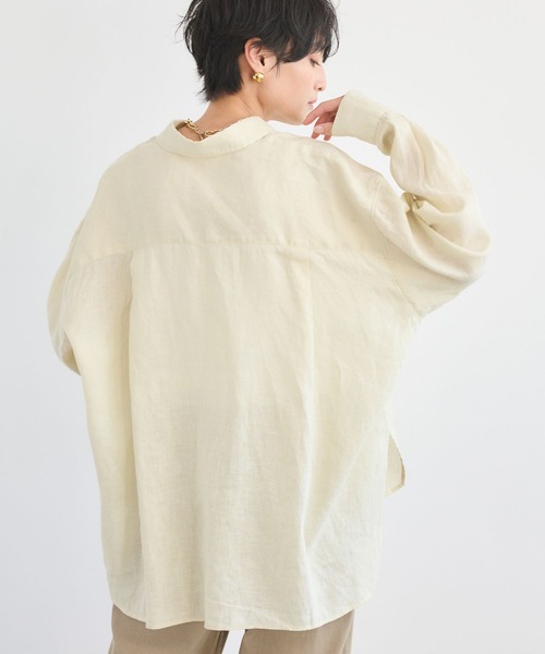 BARNYARDSTORM（バンヤードストーム）の「【『BABALOG』YouTubeご紹介アイテム】BARNYARDSTORM / リネンワイドシャツ / ハンドウォッシャブル【WEB限定サイズL】（シャツ/ブラウス・レディース・イエロー/セージグリーン/ベージュ/ホワイト・L/M/S）」の22枚目の写真