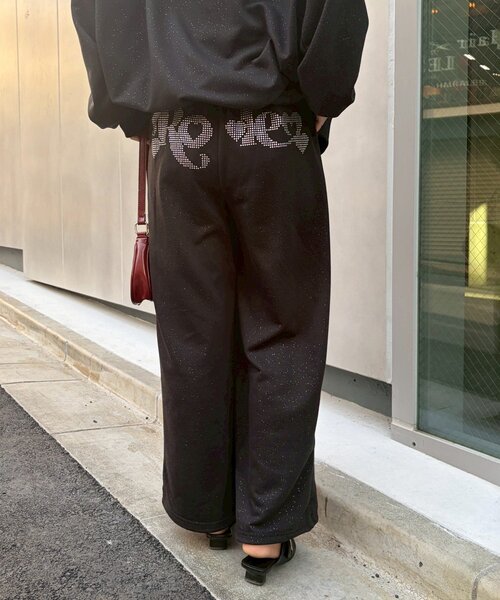 Another Branch olive des olive（アナザーブランチオリーブデオリーブ）の「【セットアップ対応】キラキラスエットパンツ（スウェットパンツ・レディース・ブラック/ネイビー/ピンク/トップグレー・FREE）」の8枚目の写真