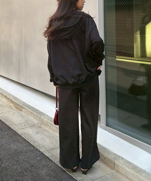 Another Branch olive des olive（アナザーブランチオリーブデオリーブ）の「【セットアップ対応】キラキラスエットパンツ（スウェットパンツ・レディース・ブラック/ネイビー/ピンク/トップグレー・FREE）」の13枚目の写真