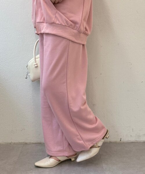 Another Branch olive des olive（アナザーブランチオリーブデオリーブ）の「【セットアップ対応】キラキラスエットパンツ（スウェットパンツ・レディース・ブラック/ネイビー/ピンク/トップグレー・FREE）」の19枚目の写真