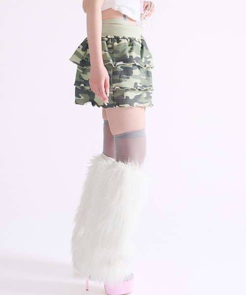 dollslutz(ドルズラッツ)の「【dollslutz】camouflage tiered mini skirt / 【ドルズラッツ】カモフラージュティアードミニスカート(スカート・レディース・ピンク/カーキ・FREE)」の15枚目の写真