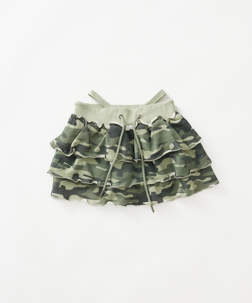 dollslutz(ドルズラッツ)の「【dollslutz】camouflage tiered mini skirt / 【ドルズラッツ】カモフラージュティアードミニスカート(スカート・レディース・ピンク/カーキ・FREE)」の3枚目の写真
