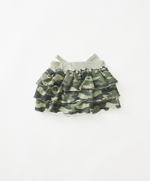 dollslutz(ドルズラッツ)の「【dollslutz】camouflage tiered mini skirt / 【ドルズラッツ】カモフラージュティアードミニスカート(スカート・レディース・ピンク/カーキ・FREE)」の4枚目の写真