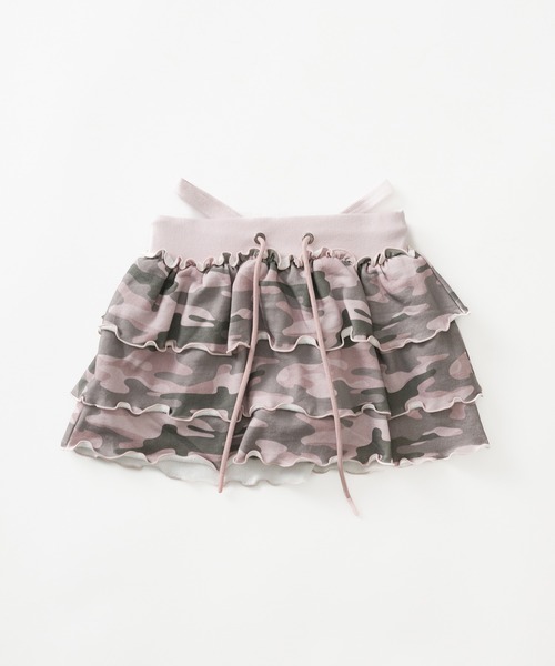 dollslutz(ドルズラッツ)の「【dollslutz】camouflage tiered mini skirt / 【ドルズラッツ】カモフラージュティアードミニスカート(スカート・レディース・ピンク/カーキ・FREE)」の5枚目の写真
