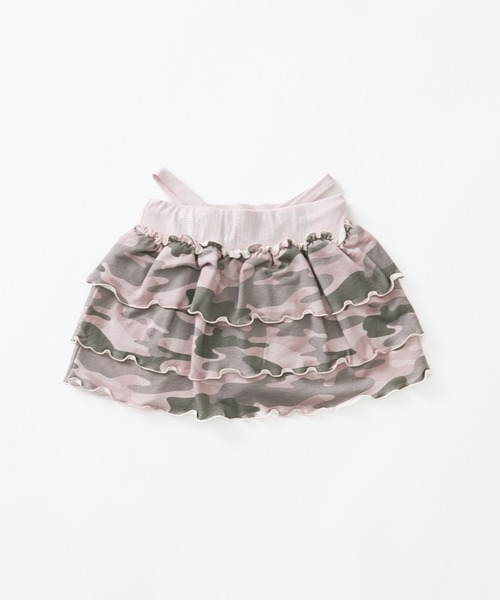 dollslutz(ドルズラッツ)の「【dollslutz】camouflage tiered mini skirt / 【ドルズラッツ】カモフラージュティアードミニスカート(スカート・レディース・ピンク/カーキ・FREE)」の6枚目の写真