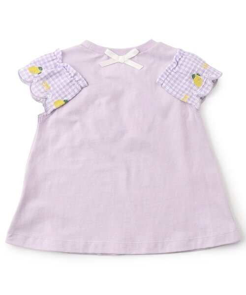 Seraph(セラフ)の「スカラップフリルTシャツ(Tシャツ/カットソー・キッズ・ブラック/ラベンダー/オフホワイト・80/90/100/110/120/130/140)」の9枚目の写真