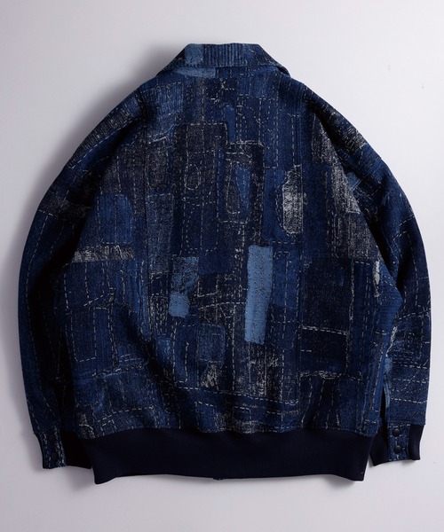 FDMTL（ファンダメンタル）の「FDMTL/ファンダメンタル/BORO JACQUARD KIMONO JKT RINSE（その他アウター・メンズ・インディゴブルー・3/2/4）」の2枚目の写真