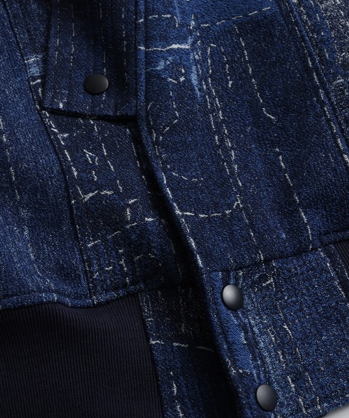 FDMTL（ファンダメンタル）の「FDMTL/ファンダメンタル/BORO JACQUARD KIMONO JKT RINSE（その他アウター・メンズ・インディゴブルー・3/2/4）」の5枚目の写真