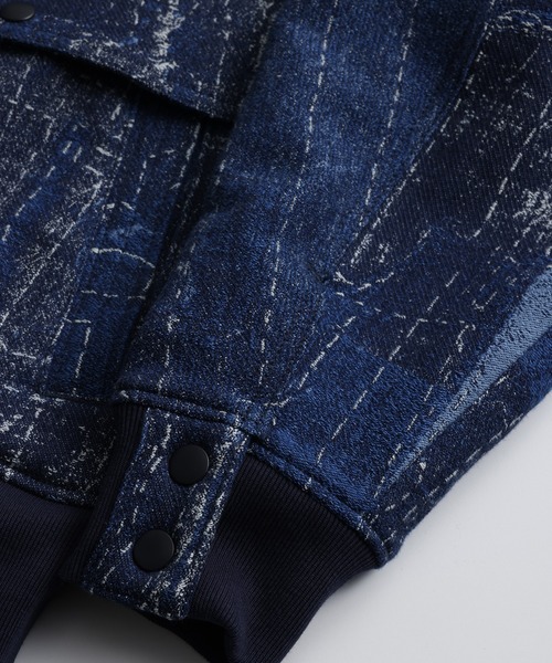 FDMTL（ファンダメンタル）の「FDMTL/ファンダメンタル/BORO JACQUARD KIMONO JKT RINSE（その他アウター・メンズ・インディゴブルー・3/2/4）」の7枚目の写真