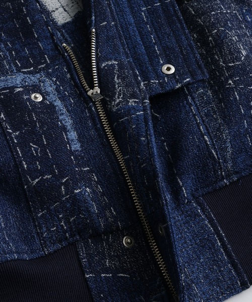 FDMTL（ファンダメンタル）の「FDMTL/ファンダメンタル/BORO JACQUARD KIMONO JKT RINSE（その他アウター・メンズ・インディゴブルー・3/2/4）」の8枚目の写真