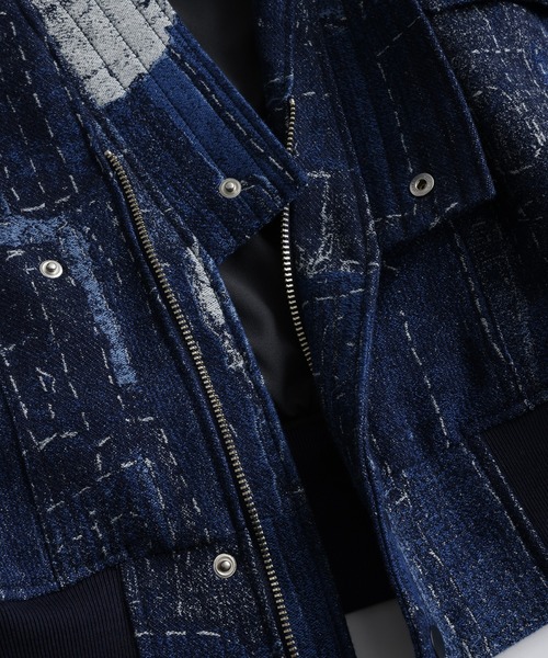 FDMTL（ファンダメンタル）の「FDMTL/ファンダメンタル/BORO JACQUARD KIMONO JKT RINSE（その他アウター・メンズ・インディゴブルー・3/2/4）」の9枚目の写真