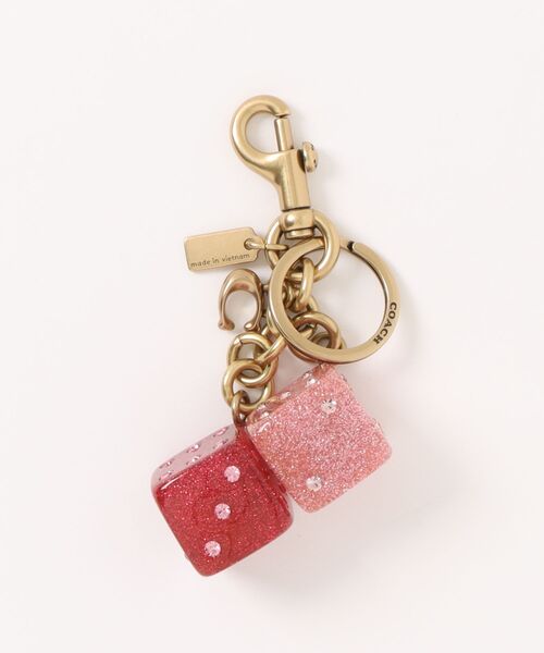 COACH（コーチ）の「ダイス バッグ チャーム（キーホルダー・レディース・ピンク系その他・ONE）」の2枚目の写真