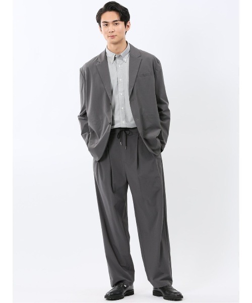 TAKA-Q（タカキュー）の「【ストレッチ ウォッシャブル 軽量 ポケッタブル】タカキュー ナチュラル ワッシャー ワンタック パンツ(セットアップ可能)（スラックス・メンズ・ブラック/ブラウン/グレー・MEDIUM/LARGE）」の21枚目の写真