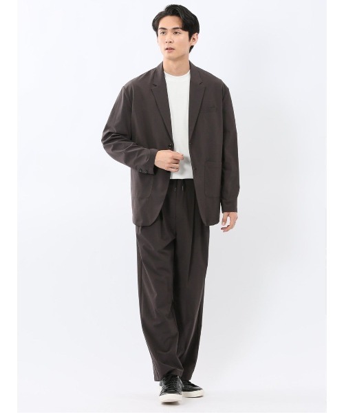 TAKA-Q（タカキュー）の「【ストレッチ ウォッシャブル 軽量 ポケッタブル】タカキュー ナチュラル ワッシャー ワンタック パンツ(セットアップ可能)（スラックス・メンズ・ブラック/ブラウン/グレー・MEDIUM/LARGE）」の10枚目の写真