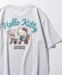 2026SS sanrio/サンリオ オーバーサイズ ワンポイント刺繍 バックプリント リンガー半袖Tシャツ