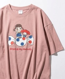 2026SS sanrio/サンリオ オーバーサイズ ワンポイント刺繍 バックプリント リンガー半袖Tシャツ
