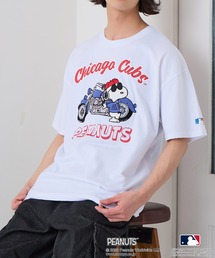 UNIIT（ユニット）の「【PEANUTS×MLB】オリジナルデザインTシャツ 刺繍 ドロップショルダー ユニセックス（Tシャツ/カットソー）」
