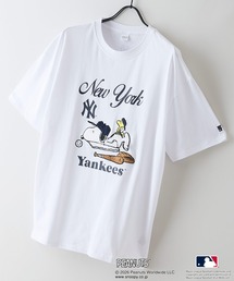 UNIIT（ユニット）の「【PEANUTS×MLB】【レジャー・フェスに】MLB×スヌーピー 刺繍Tシャツ  厚手コットン100%  透けない・丈夫 ストリートスタイル（Tシャツ/カットソー）」