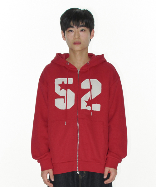 AMESWORLDWIDE(アメスワールドワイド)の「52 APPLIQUE HOODIE ZIP UP RED(パーカー・レディース・その他・LARGE/SMALL/MEDIUM)」の4枚目の写真