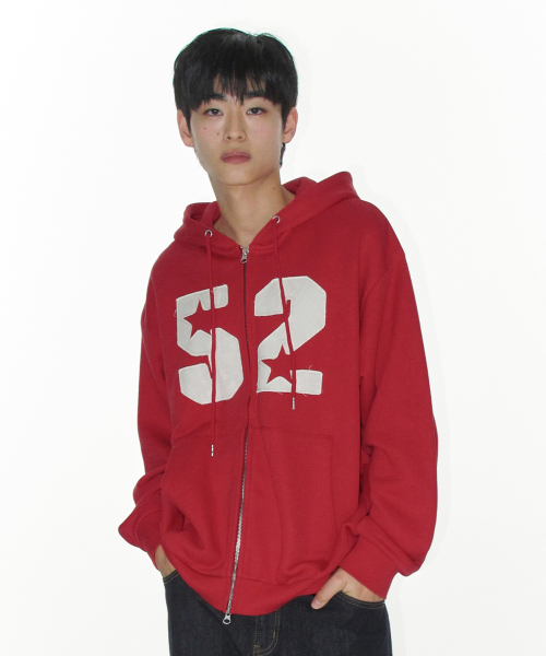 AMESWORLDWIDE(アメスワールドワイド)の「52 APPLIQUE HOODIE ZIP UP RED(パーカー・レディース・その他・LARGE/SMALL/MEDIUM)」の8枚目の写真