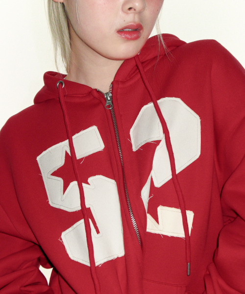 AMESWORLDWIDE(アメスワールドワイド)の「52 APPLIQUE HOODIE ZIP UP RED(パーカー・レディース・その他・LARGE/SMALL/MEDIUM)」の10枚目の写真