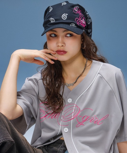 X-girl(エックスガール)の「SCRIPT LOGO BANDANA CAP(キャップ・レディース・マルチ/ブラック・ONE SIZE)」の13枚目の写真