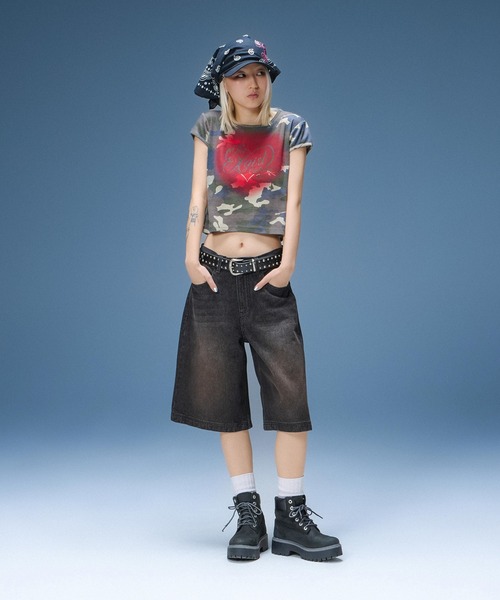 X-girl(エックスガール)の「SCRIPT LOGO BANDANA CAP(キャップ・レディース・マルチ/ブラック・ONE SIZE)」の20枚目の写真