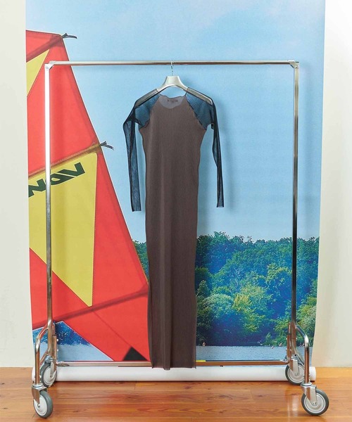 kotohayokozawa(コトハヨコザワ)の「【kotohayokozawa/コトハヨコザワ】SHEER RAGLAN DRESS/シアーリーガンドレス(ドレス・レディース・ブラウン/ブラック・2)」の6枚目の写真