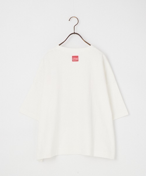 Manhattan Portage（マンハッタンポーテージ）の「[MANHATTAN PORTAGE/マンハッタンポーテージ] 別注 ショート丈 フォトプリントTシャツ（Tシャツ/カットソー・レディース・グレー/ブラック/ピンク/ホワイト・F）」の8枚目の写真