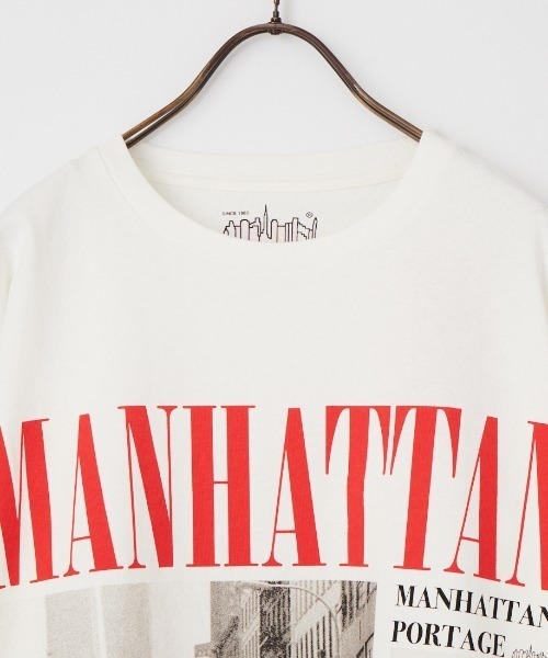 Manhattan Portage（マンハッタンポーテージ）の「[MANHATTAN PORTAGE/マンハッタンポーテージ] 別注 ショート丈 フォトプリントTシャツ（Tシャツ/カットソー・レディース・グレー/ブラック/ピンク/ホワイト・F）」の9枚目の写真