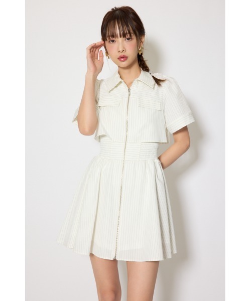 rienda(リエンダ)の「【伝説のバズりワンピ】バストフレアミニワンピース 春服 夏服(ワンピース・レディース・ホワイト系その他/ピンク/ブラック/ライトブルー・SMALL/MEDIUM)」の8枚目の写真