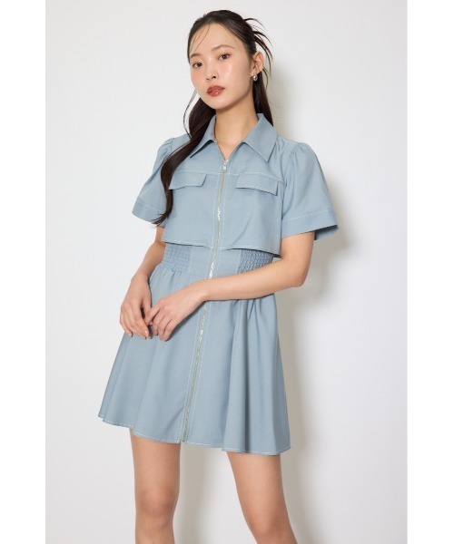 rienda(リエンダ)の「【伝説のバズりワンピ】バストフレアミニワンピース 春服 夏服(ワンピース・レディース・ホワイト系その他/ピンク/ブラック/ライトブルー・SMALL/MEDIUM)」の20枚目の写真