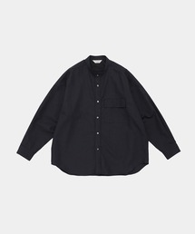 【STILL BY HAND】Cotton/ramie band collar shirt / SH09261