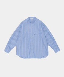 【STILL BY HAND】Cotton/ramie band collar shirt / SH09261