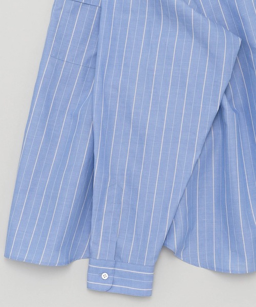 STILL BY HAND(スティルバイハンド)の「【STILL BY HAND】Cotton/ramie band collar shirt / SH09261(シャツ/ブラウス・メンズ・ホワイト/ネイビー/ブルー・48/46)」の7枚目の写真