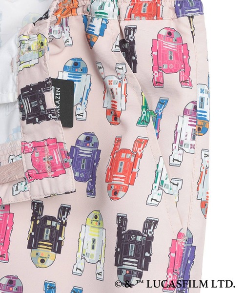 SAKAZEN(サカゼン)の「『STAR WARS/スター・ウォーズ』ショートパンツ ハーフパンツ 短パン メンズ 大きいサイズ デザインパンツ「R2-D2」デザインプリント / サカゼン80周年記念 オリジナルデザイン(その他パンツ・メンズ・ピンク・X1(3L~4L)/X2(4L~5L)/X3(6L~7L)/L/LL/X4(8L~9L))」の9枚目の写真