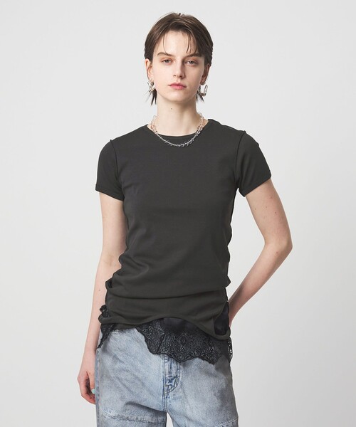 ASTRAET(アストラット)の「<ASTRAET>2WAY クルーネックTシャツ(Tシャツ/カットソー・レディース・ナチュラル/ホワイト/ダークグレー・FREE)」の10枚目の写真