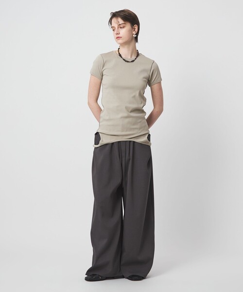 ASTRAET(アストラット)の「<ASTRAET>2WAY クルーネックTシャツ(Tシャツ/カットソー・レディース・ナチュラル/ホワイト/ダークグレー・FREE)」の12枚目の写真