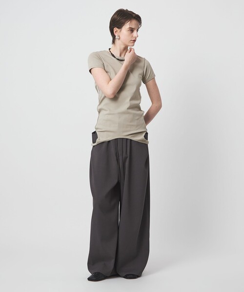 ASTRAET(アストラット)の「<ASTRAET>2WAY クルーネックTシャツ(Tシャツ/カットソー・レディース・ナチュラル/ホワイト/ダークグレー・FREE)」の13枚目の写真