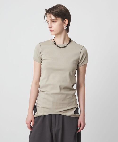 ASTRAET(アストラット)の「<ASTRAET>2WAY クルーネックTシャツ(Tシャツ/カットソー・レディース・ナチュラル/ホワイト/ダークグレー・FREE)」の15枚目の写真