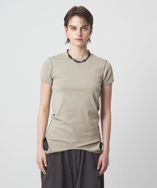 ASTRAET(アストラット)の「<ASTRAET>2WAY クルーネックTシャツ(Tシャツ/カットソー・レディース・ナチュラル/ホワイト/ダークグレー・FREE)」の18枚目の写真