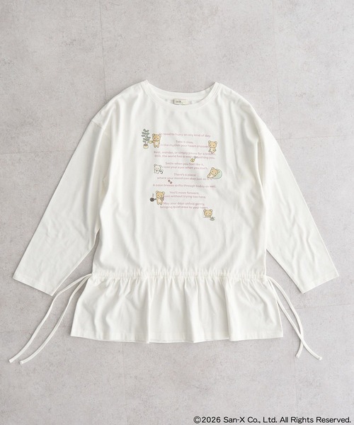 earth music&ecology(アースミュージックアンドエコロジー)の「リラックマ×earth ブラウジングロンT(Tシャツ/カットソー・レディース・オフホワイト/チャコールグレー・FREE)」の20枚目の写真