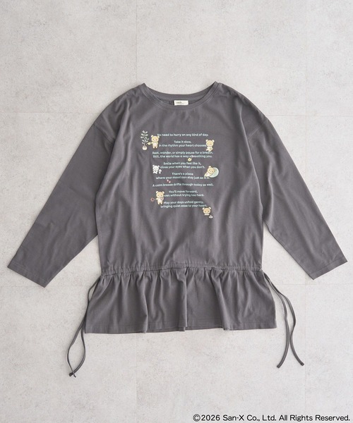 earth music&ecology(アースミュージックアンドエコロジー)の「リラックマ×earth ブラウジングロンT(Tシャツ/カットソー・レディース・オフホワイト/チャコールグレー・FREE)」の21枚目の写真