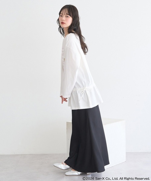 earth music&ecology(アースミュージックアンドエコロジー)の「リラックマ×earth ブラウジングロンT(Tシャツ/カットソー・レディース・オフホワイト/チャコールグレー・FREE)」の10枚目の写真